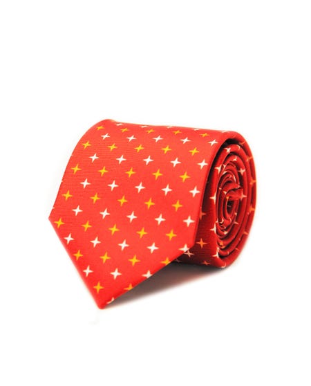 Printed silk tie
