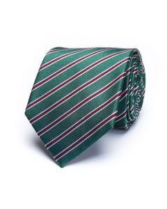 Cravates regiment 100% soie green_0