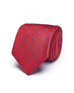 Cravate en 100% soie motif red_0