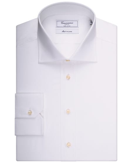 Camicia permanent bianca, slim milano francese